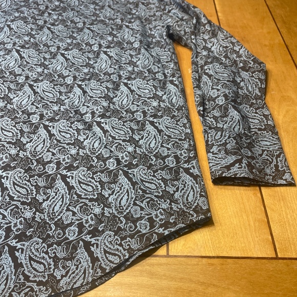 Panhandle Slim Pearl Snap Button Shirt Sawtooth Pockets Size Large Paisley Print - Picture 16 of 16